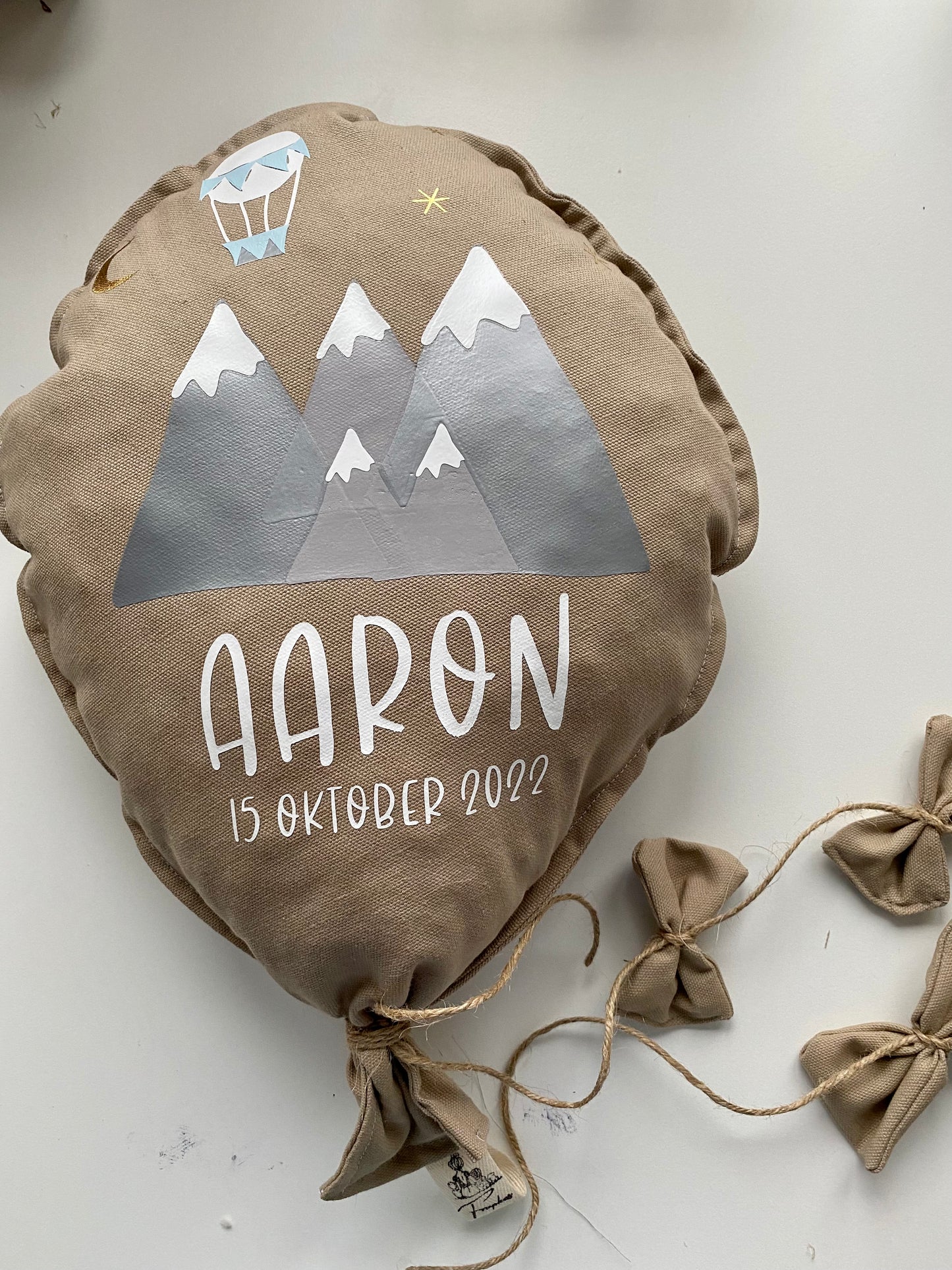 Geboorteballon beige