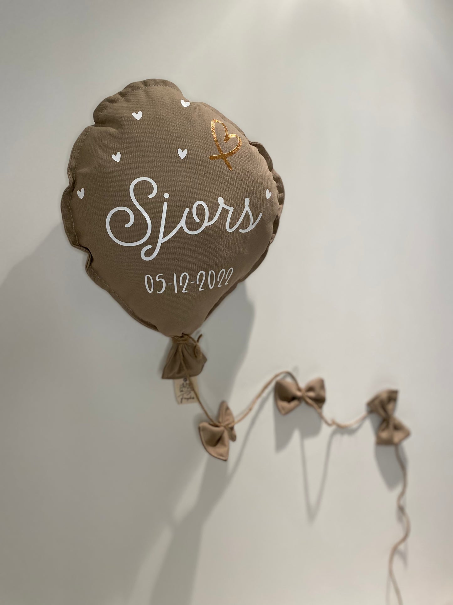 Geboorteballon beige