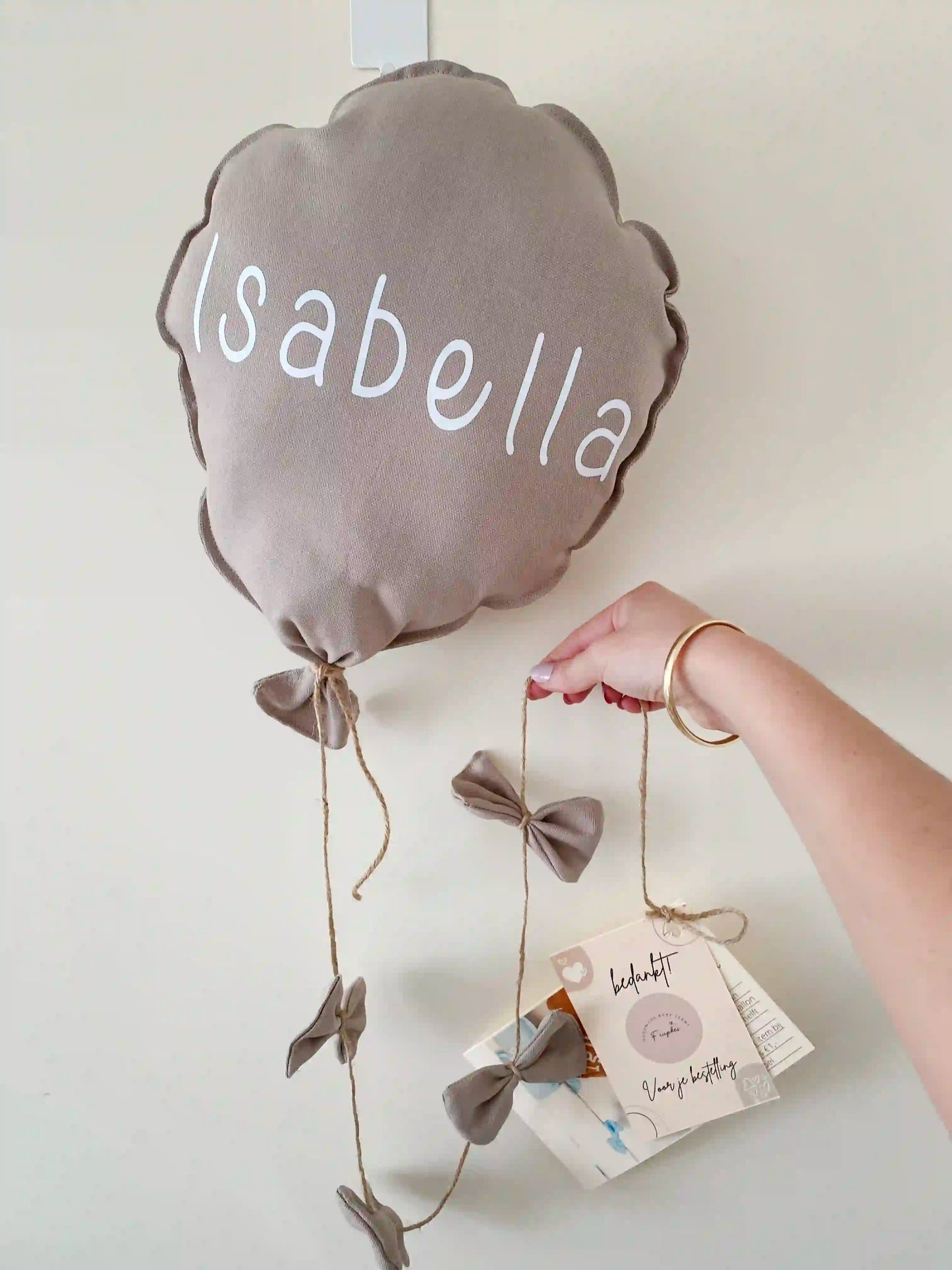 Geboorteballon beige