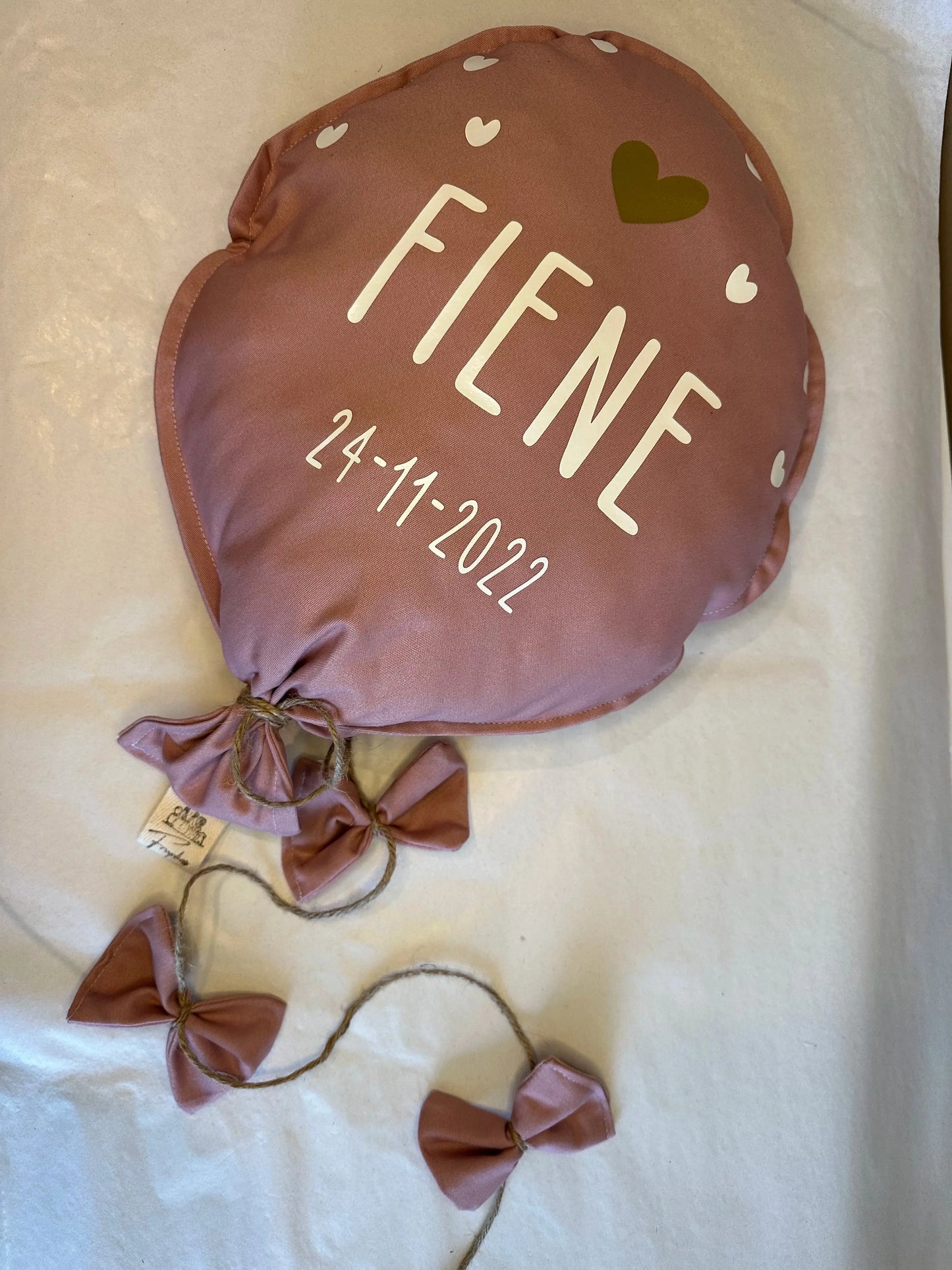 Geboorteballon oudroze