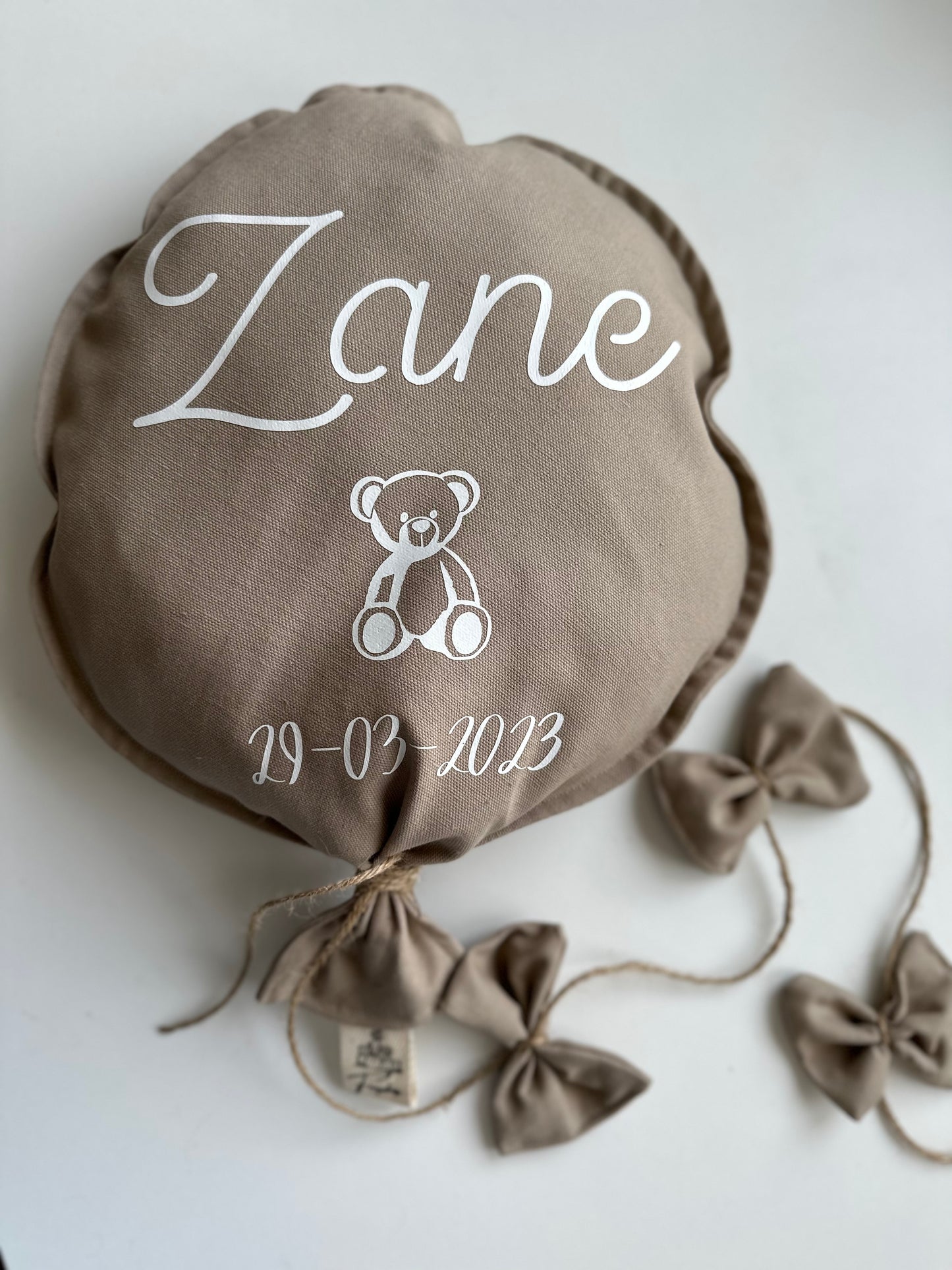 Geboorteballon beige
