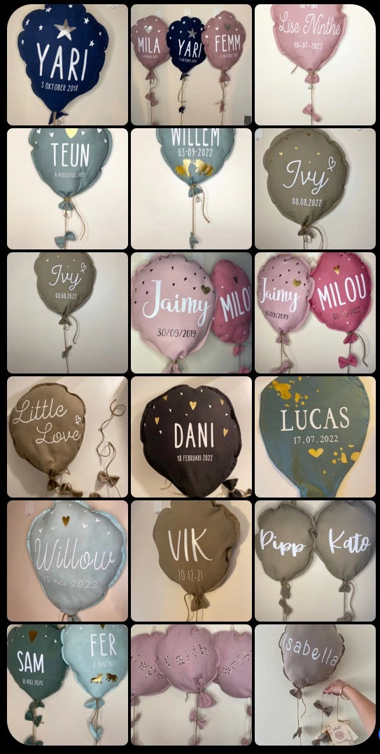 Geboorteballon in kleur naar wens